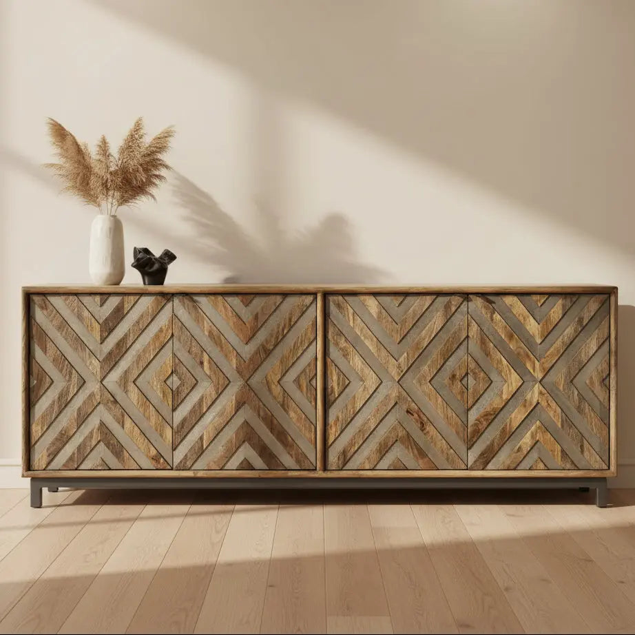 Four-Door Entertainment Console Consoles & Sideboards| Hooker