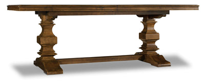Trestle Table w/2-18in Leaves - Al Rugaib Furniture (4688704569440)