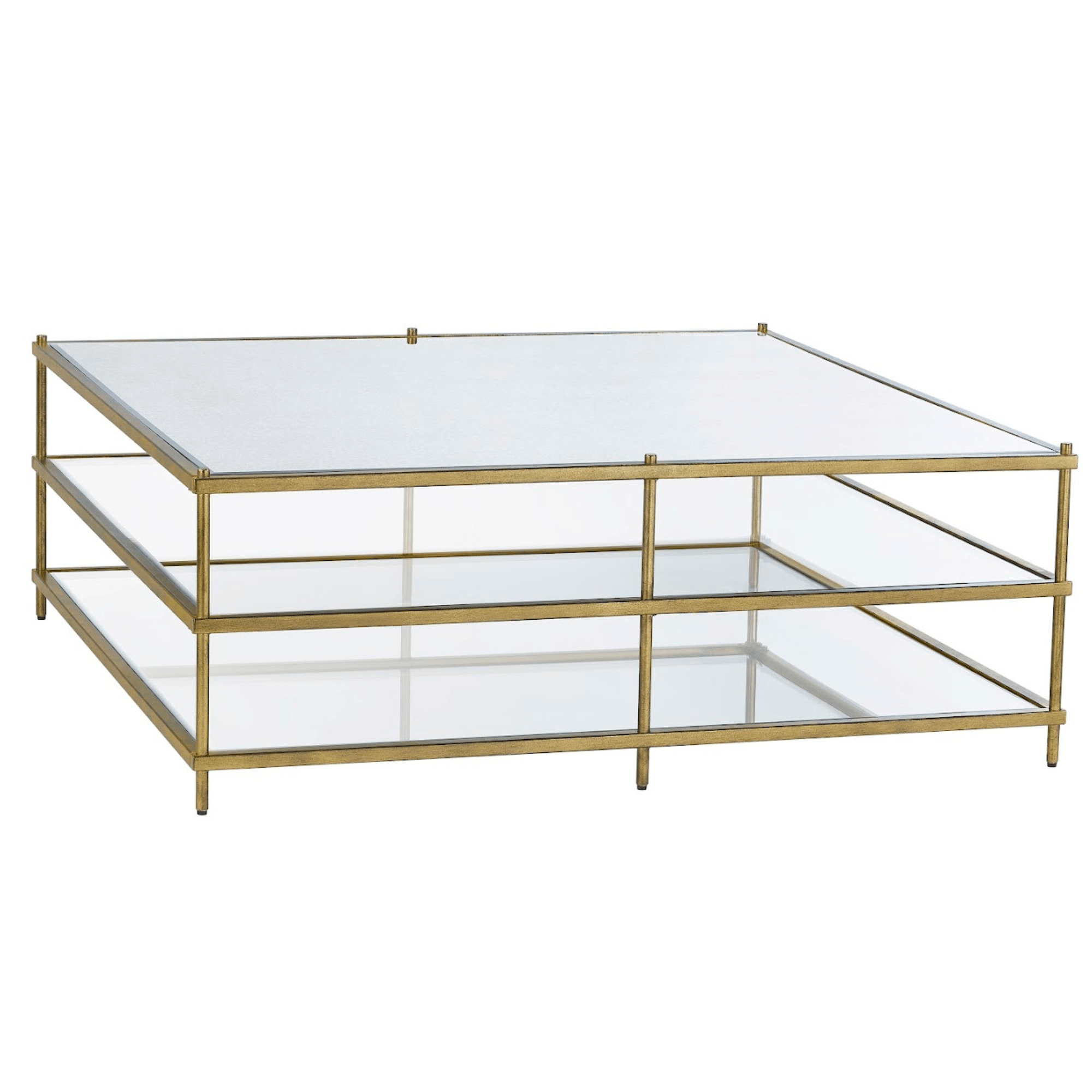 Luxe Foil Gold Metal Coffee Table Coffee Tables| Crestview