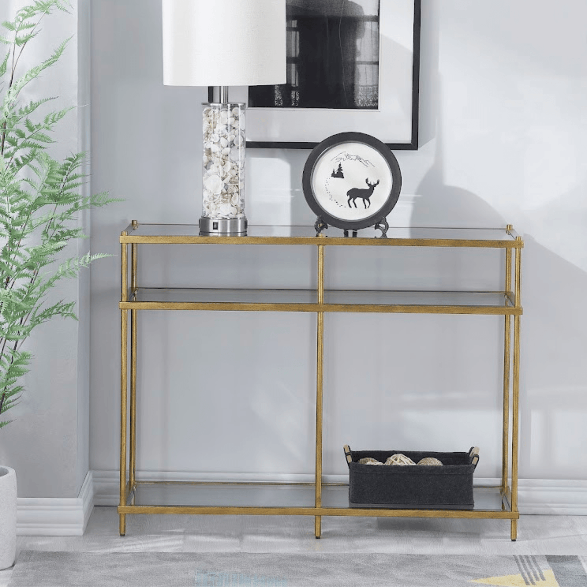 Luxe Foil Gold Metal Console Consoles & Sideboards| Crestview
