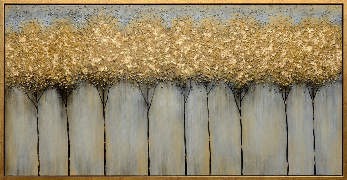 Golden Garden Handmade Oil Painting Wall Art| Crestview