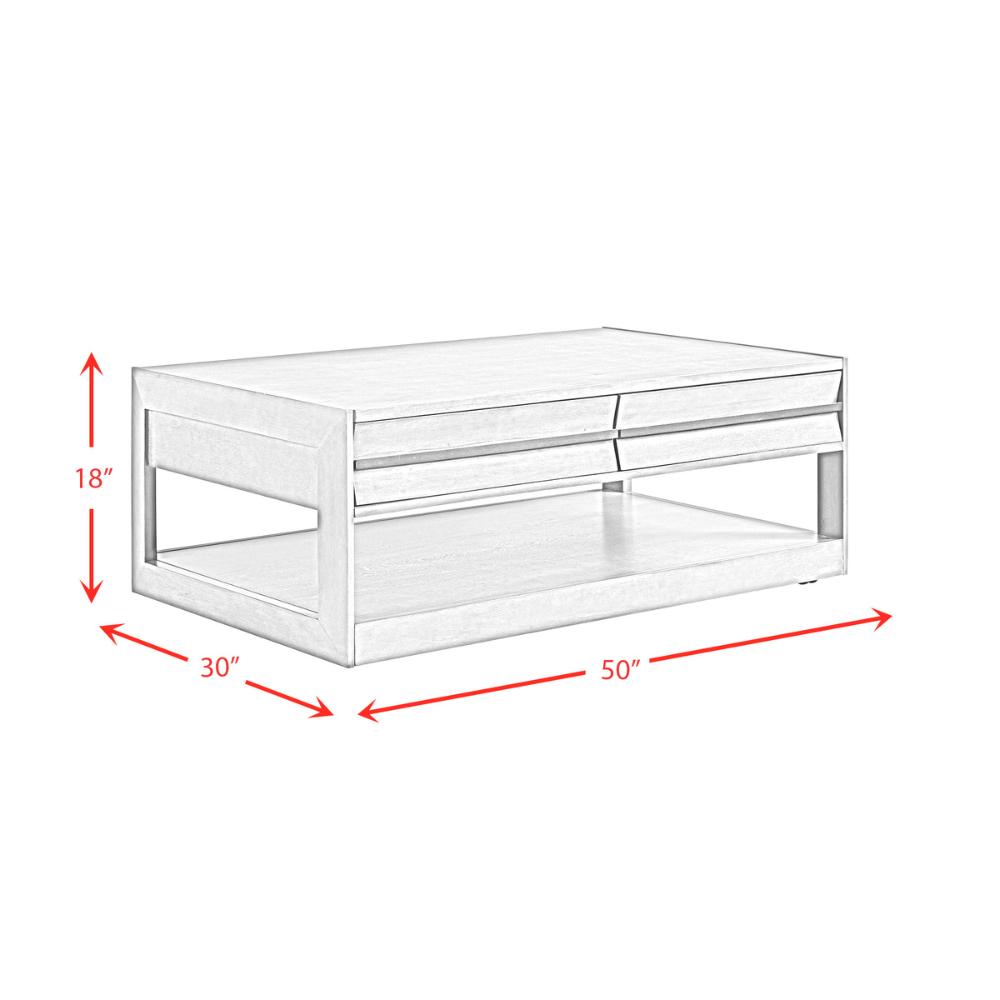 Gordon Rectangular Coffee Table In Grey Coffee Tables| Roots Furniture