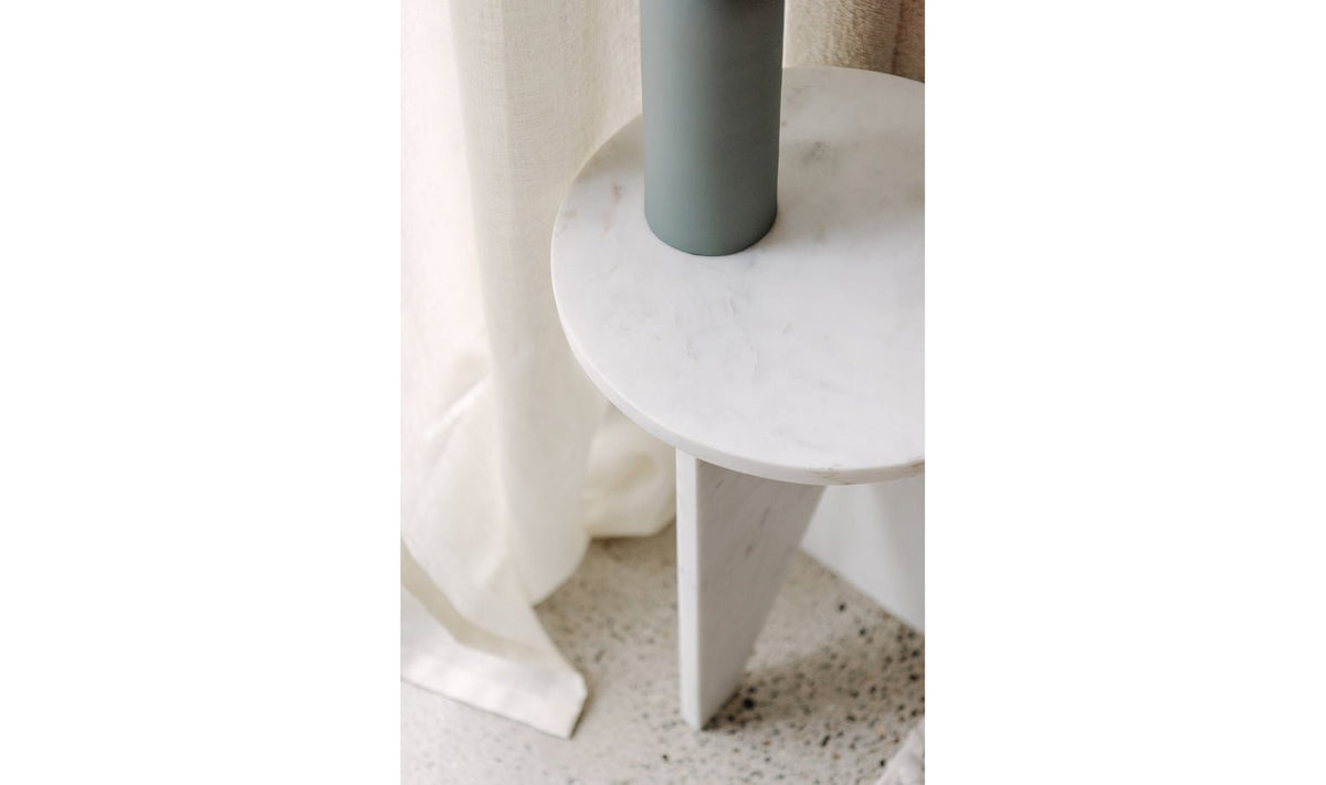 Grace Accent Table White Marble Accent & End Tables| Moe's Home