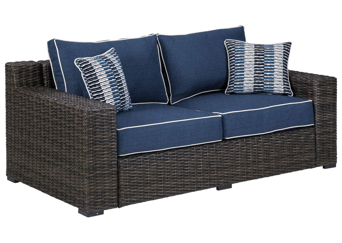 Grasson Lane Loveseat with Cushion Outdoor Loveseats & Sofas| Ashley Homestore