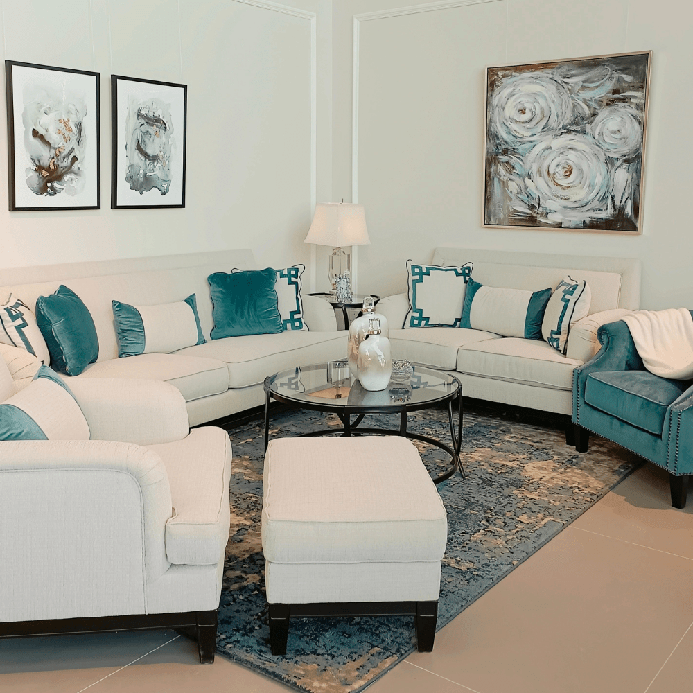 Greek Key Off White Sofa Set Living Room Sets| Roots Furniture