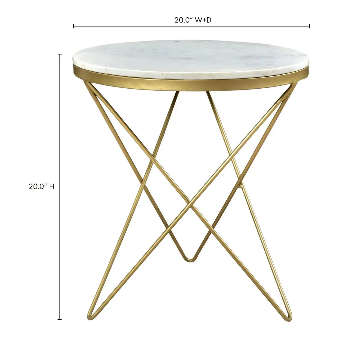 Haley Side Table Black Base Accent & End Tables| Moe's Home