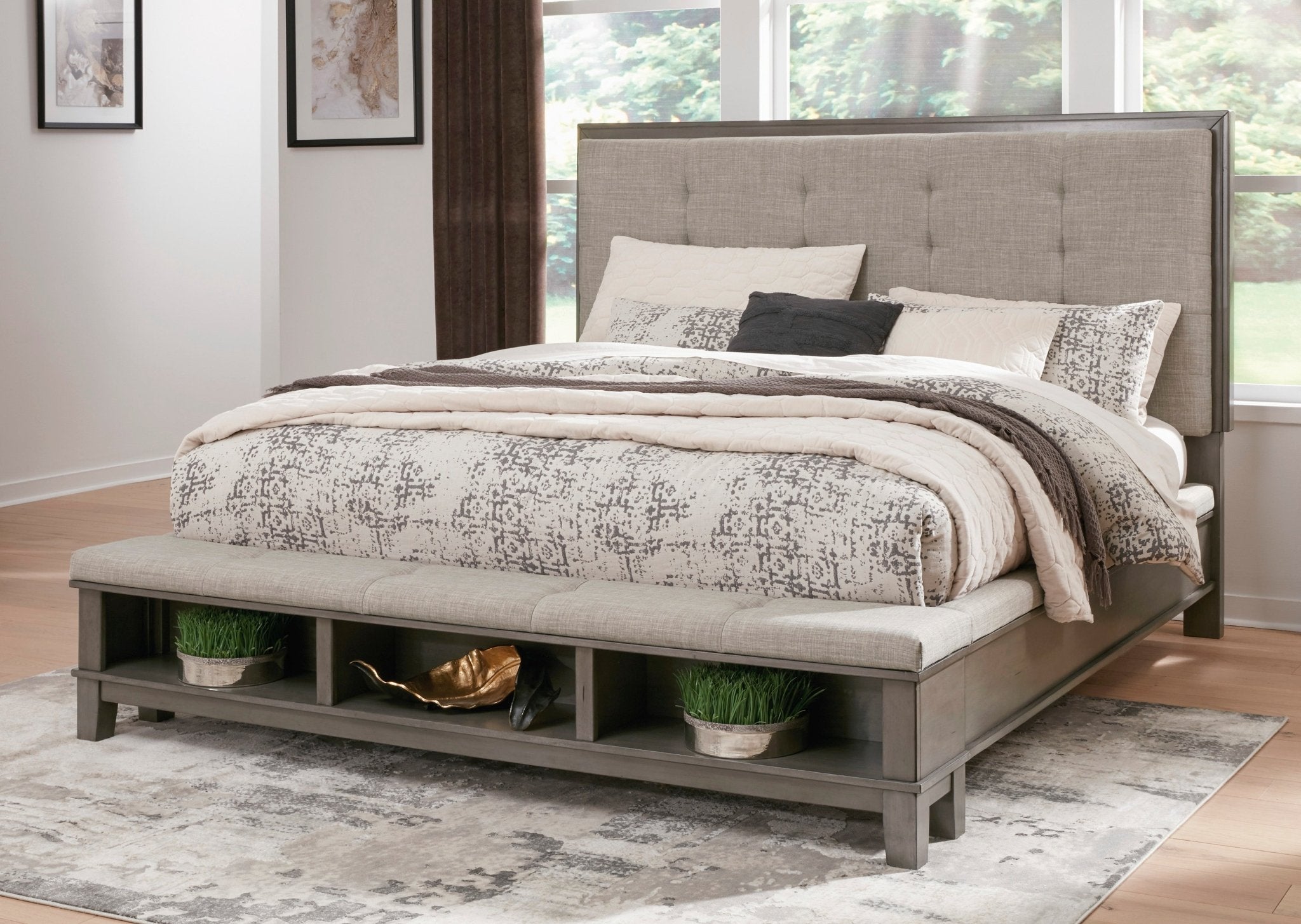 Hallanden King Bed w Storage Beds| Ashley Homestore