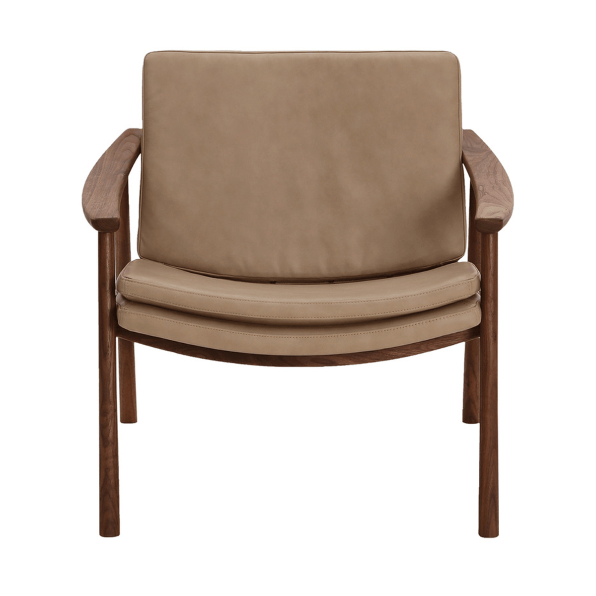 Harlowe Leather Lounge Chair Soft Brown Chairs| Moe's Home