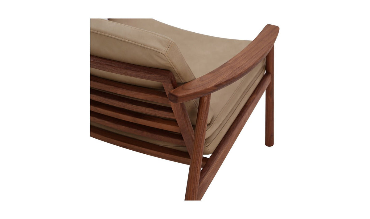 Harlowe Leather Lounge Chair Soft Brown Chairs| Moe's Home