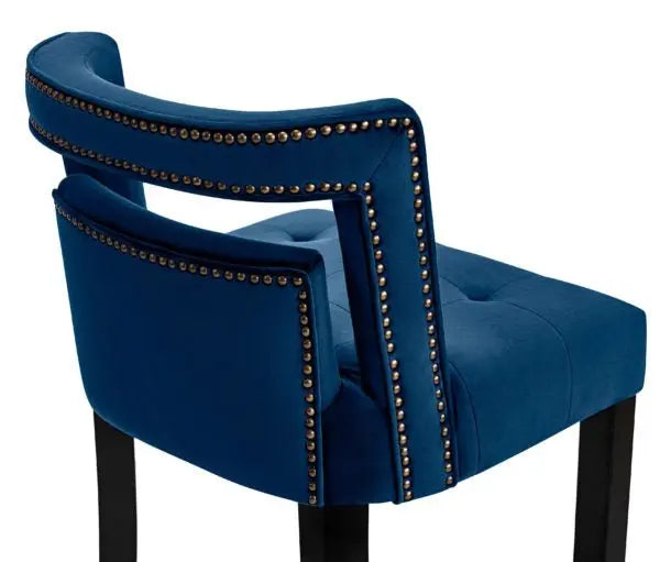 Hart Navy Velvet Counter Stool Counter Stools| TOV