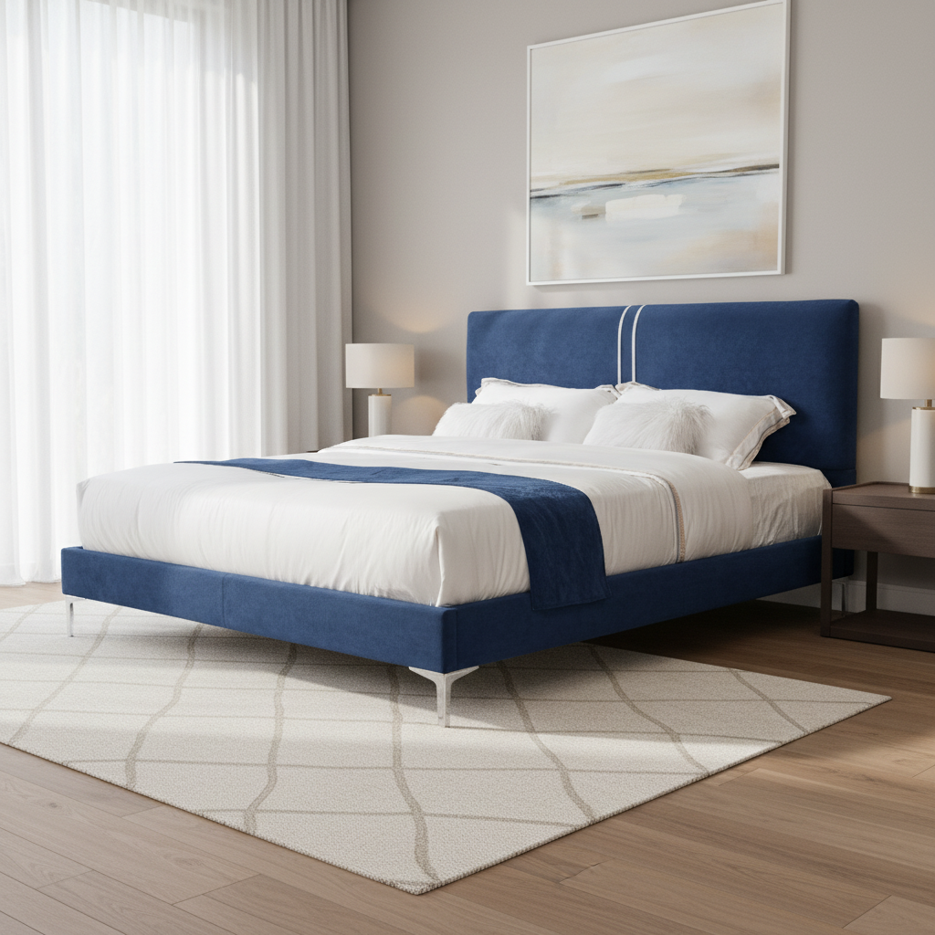 Harvey Blue Bed Beds| Roots Furniture