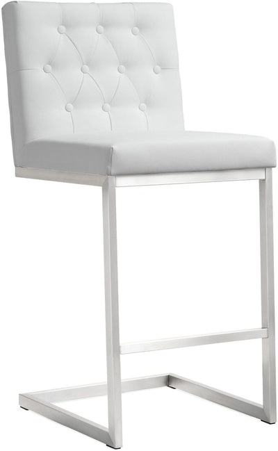 Helsinki White Steel Counter Stool - Al Rugaib Furniture