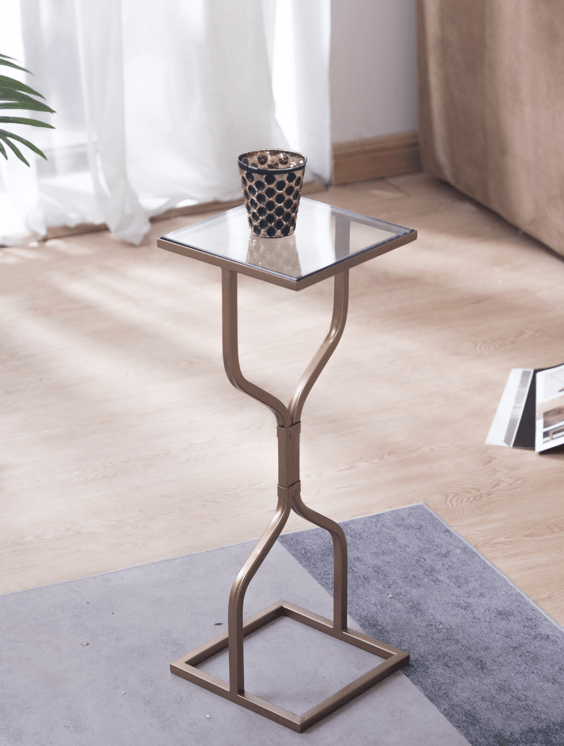 Hour Glass Brass Side Table Accent & End Tables| Crestview