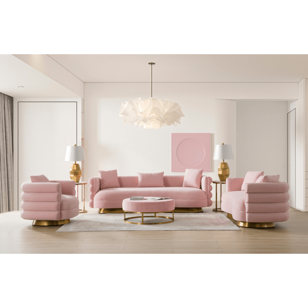 Huda Pink Living Room Set Living Room Sets| Roots Furniture