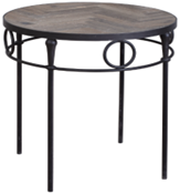 Arya Round Brown End Table (6641842913376)