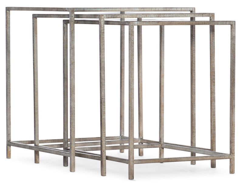 Wavecrest Metal and Glass Nesting Tables - Al Rugaib Furniture (4688715808864)