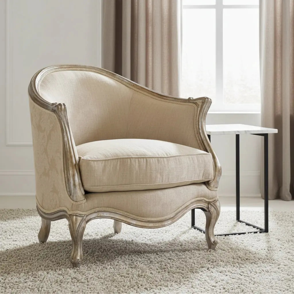 Intl-Classic Upholstery - Le Chaise Chair (Gold) Chairs| Caracole