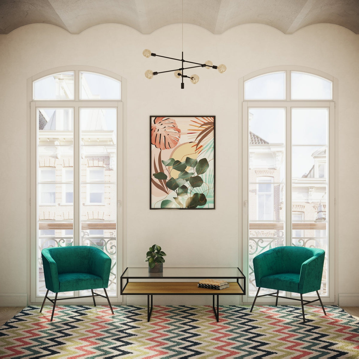 Iron Coffee Table with Glass Top Accent & End Tables| Hooker