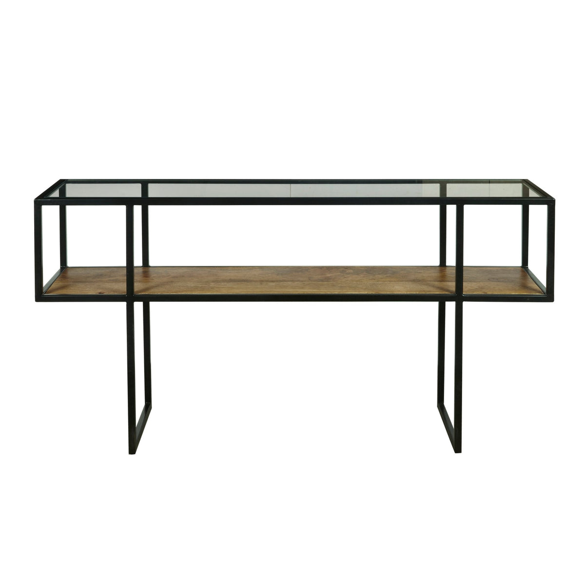 Iron Console Table with Glass Top Consoles & Sideboards| Hooker