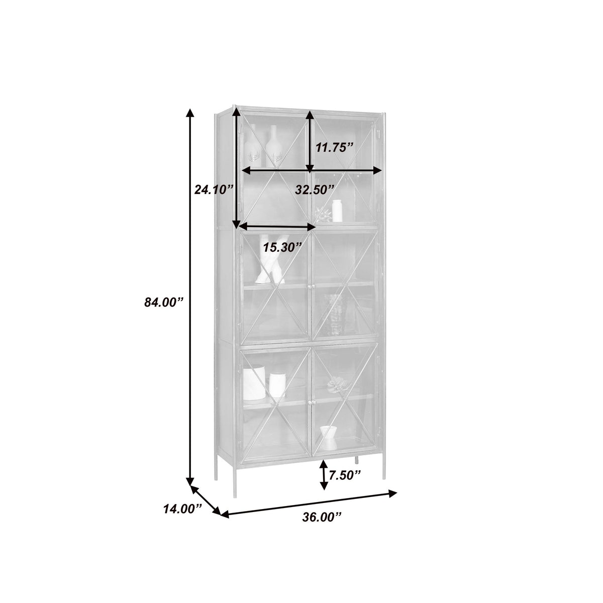Iron Display cabinet Cabinets & Chests| Hooker