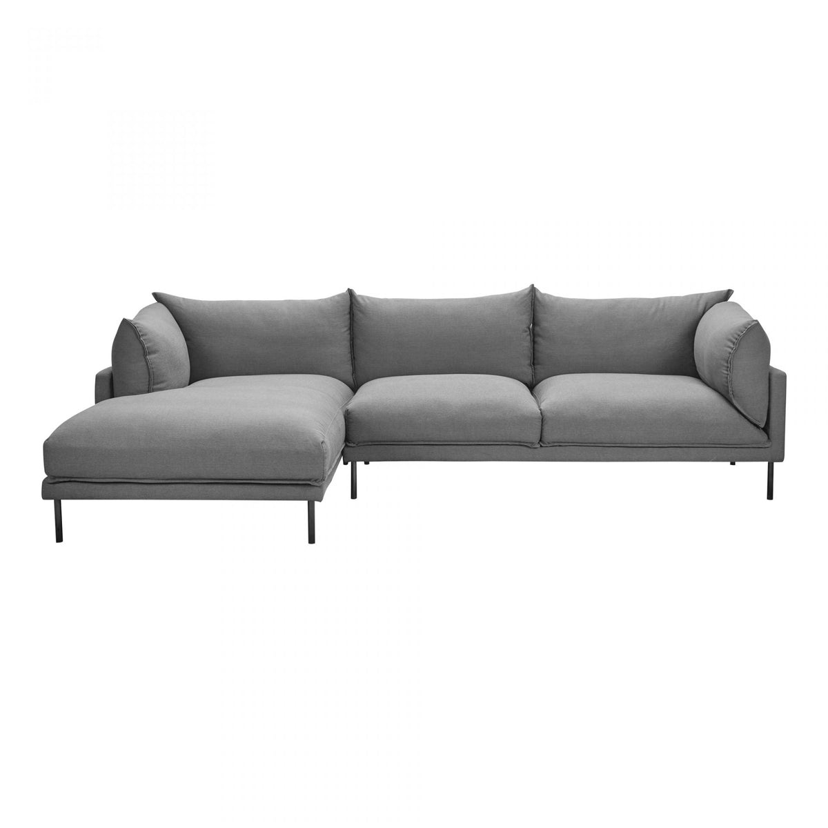 Jamara Sectional Charcoal Left Sectionals| Moe's Home