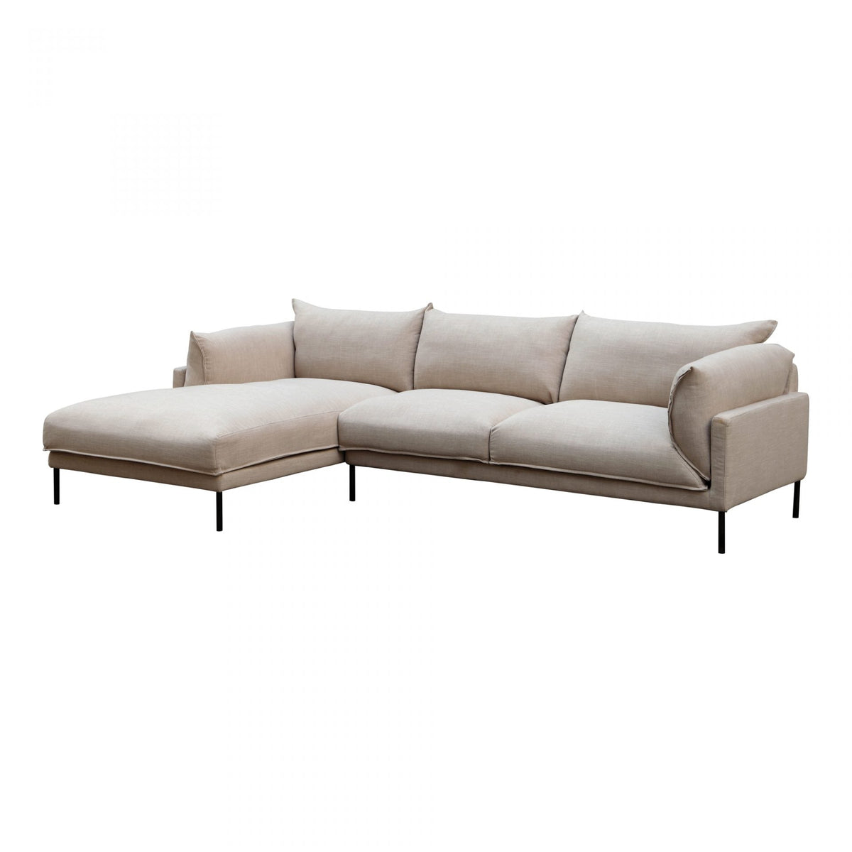 Jamara Sectional Left Sandy Beige Sectionals| Moe's Home