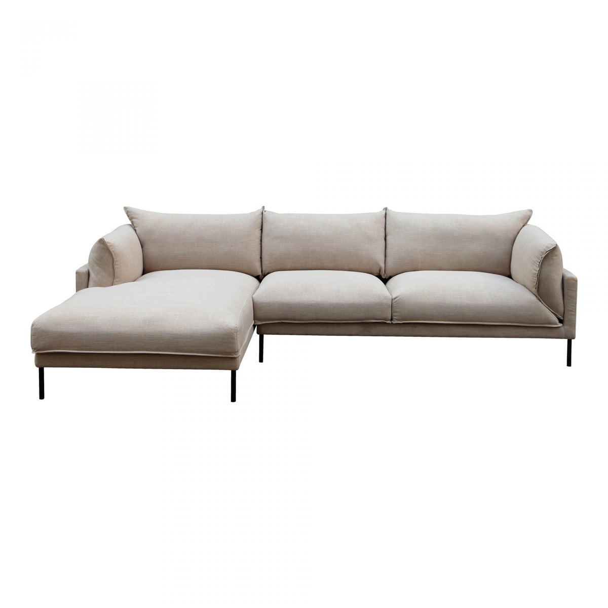 Jamara Sectional Left Sandy Beige Sectionals| Moe's Home