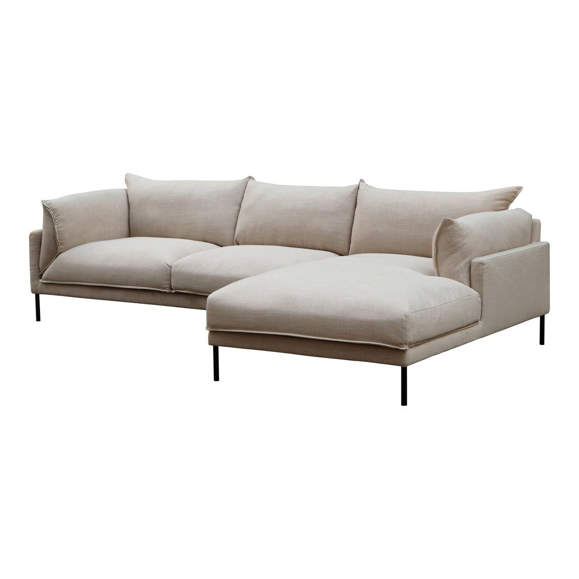 Jamara Sectional Sandy Beige Right Sectionals| Moe's Home