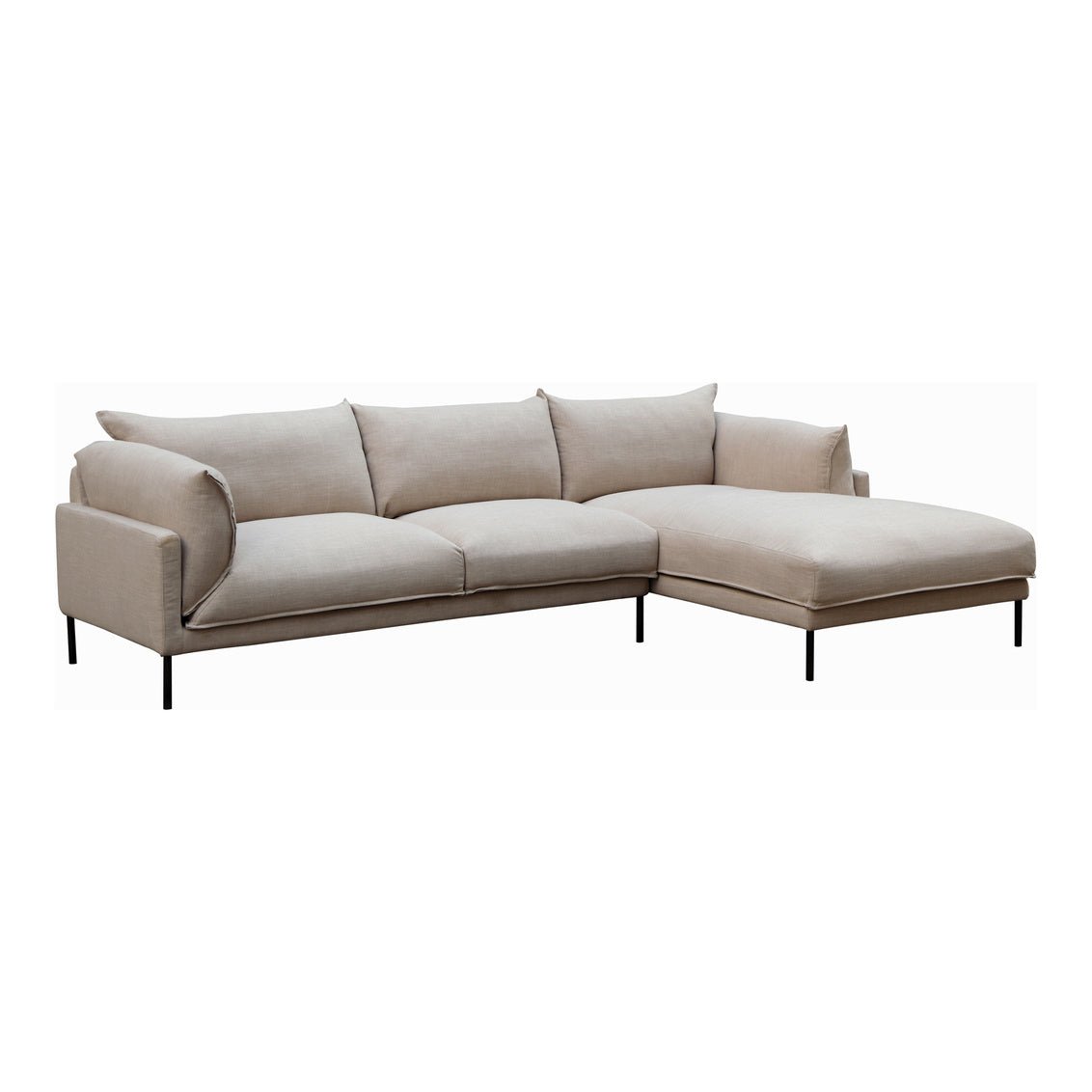 Jamara Sectional Sandy Beige Right Sectionals| Moe's Home