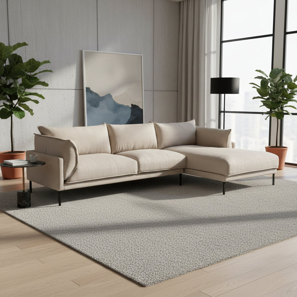 Jamara Sectional Sandy Beige Right Sectionals| Moe's Home