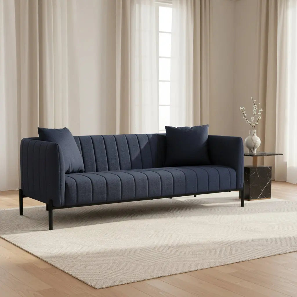 Jaxon Dark Blue Sofa Sofas & Loveseats| Moe's Home