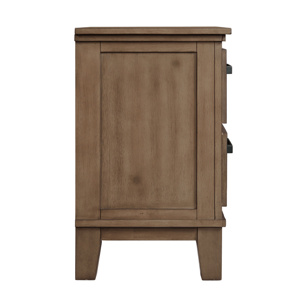 Jolene 2-Drawer Nightstand W/ Usb In Grey Nightstands| Roots Furniture