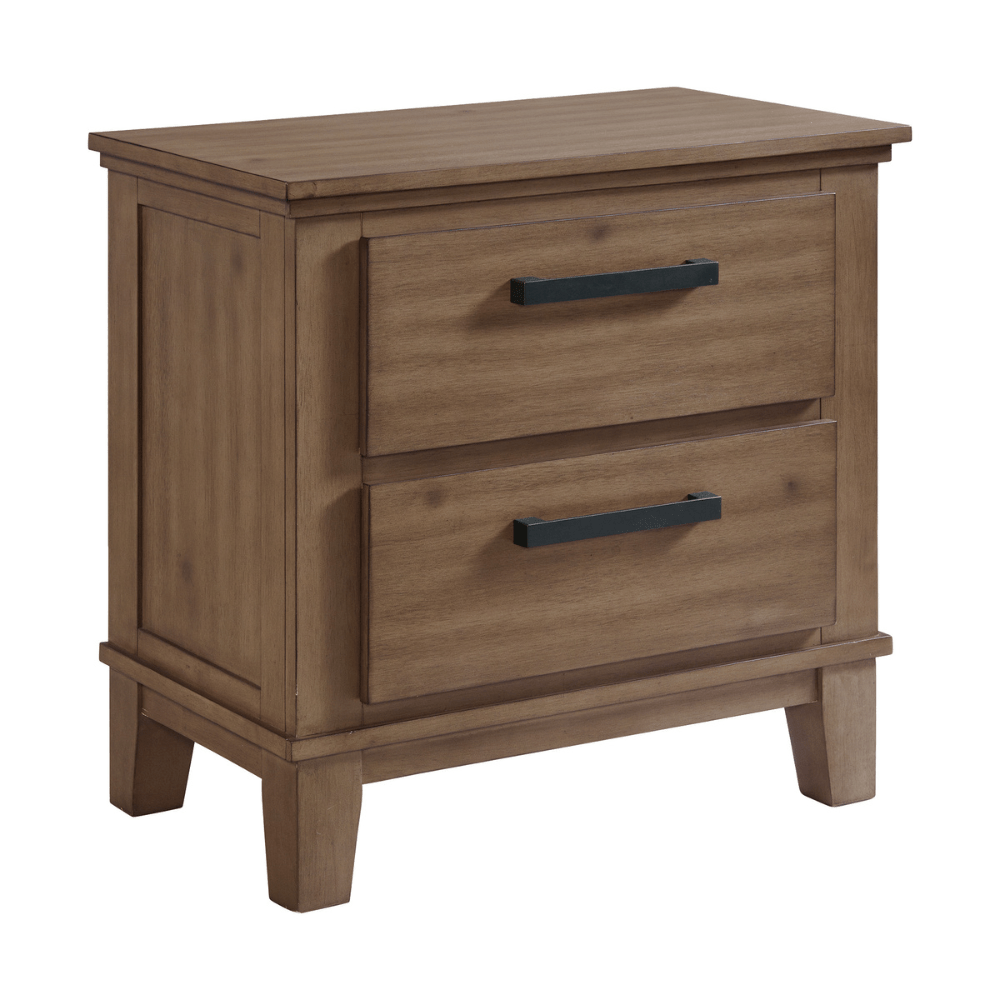 Jolene 2-Drawer Nightstand W/ Usb In Grey Nightstands| Roots Furniture