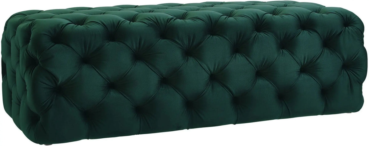Kaylee Green Velvet Ottoman Ottomans| TOV