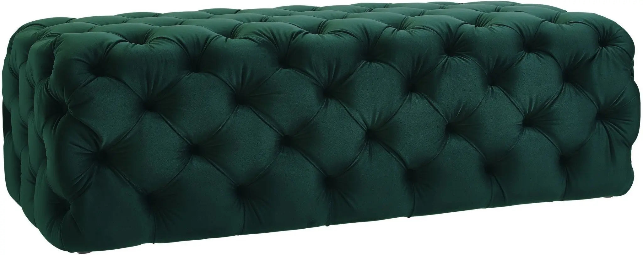 Kaylee Green Velvet Ottoman Ottomans| TOV