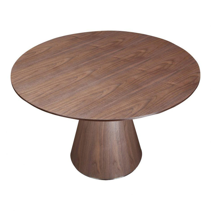 Otago Dining Table Round Walnut - Al Rugaib Furniture (4583158906976)