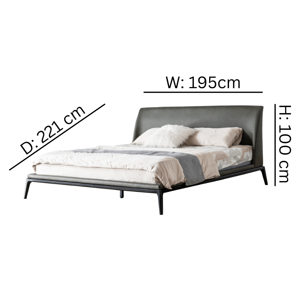 KD Grey Bed Beds| Roots Furniture