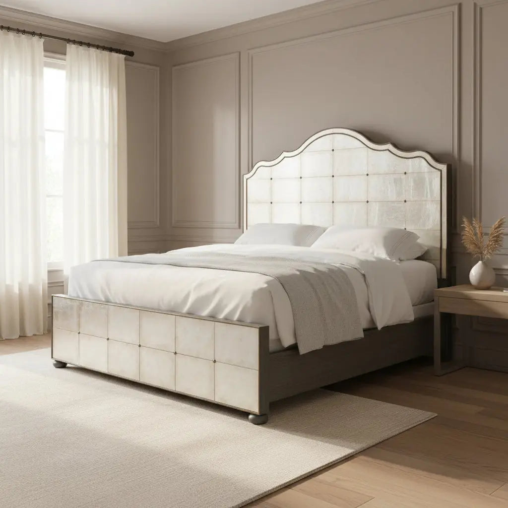 King Mirrored Panel Bed Beds| Hooker