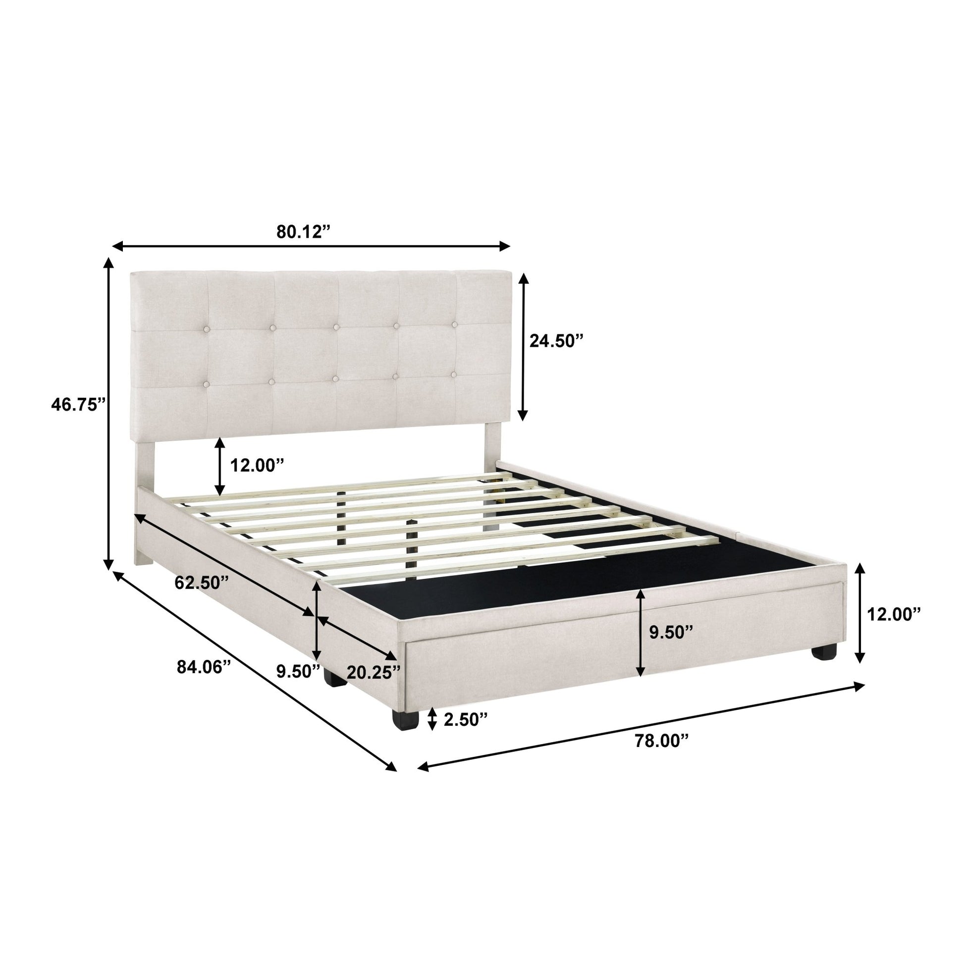 King Storage Bed - Fog Beds| Hooker