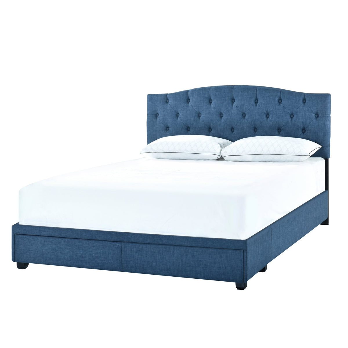 King Tufted Storage Bed - Denim Beds| Hooker