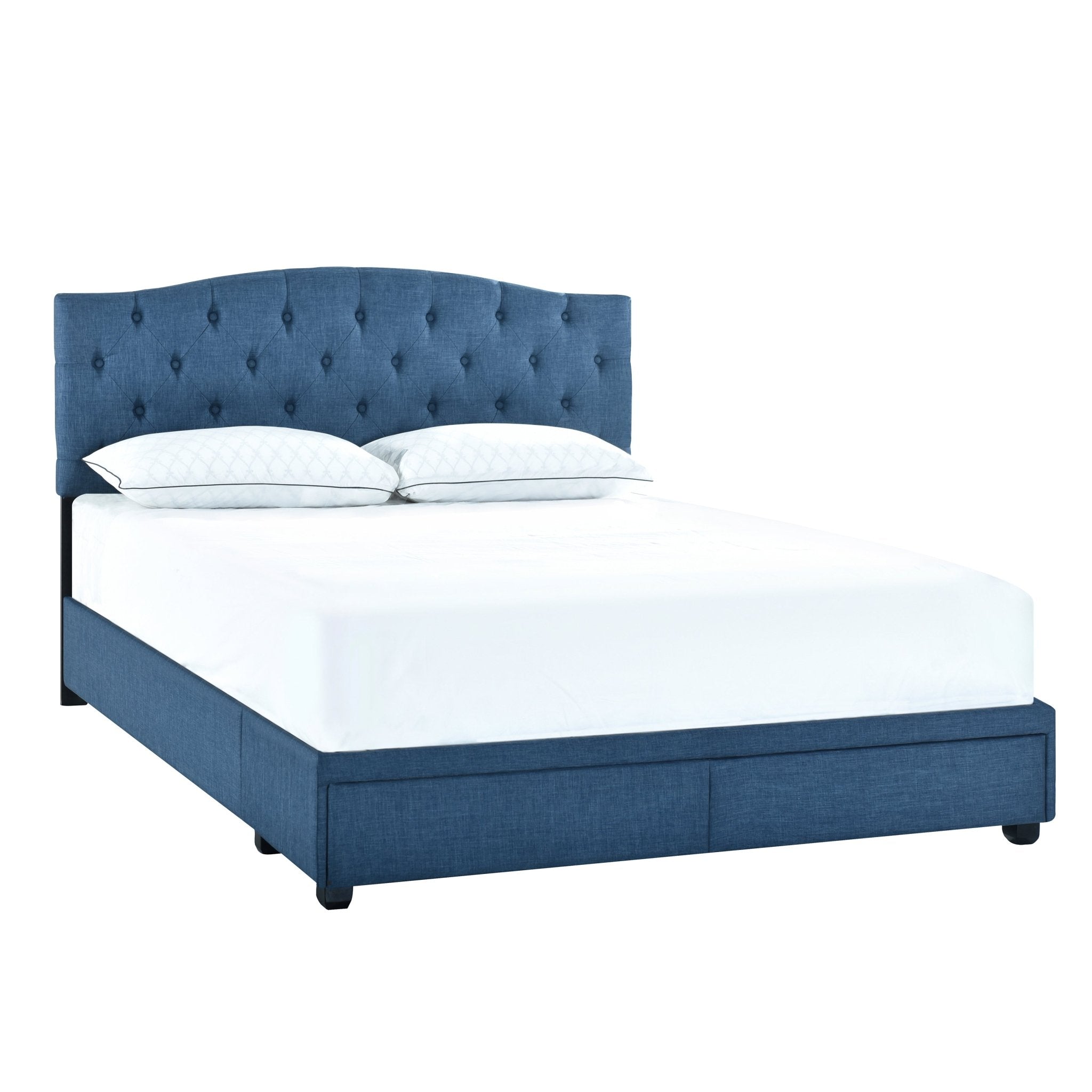 King Tufted Storage Bed - Denim Beds| Hooker