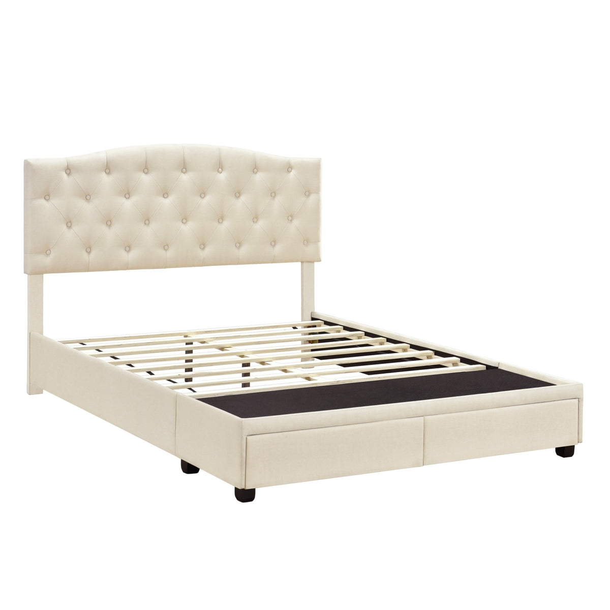 King Tufted Storage Bed - Linen Beds| Hooker