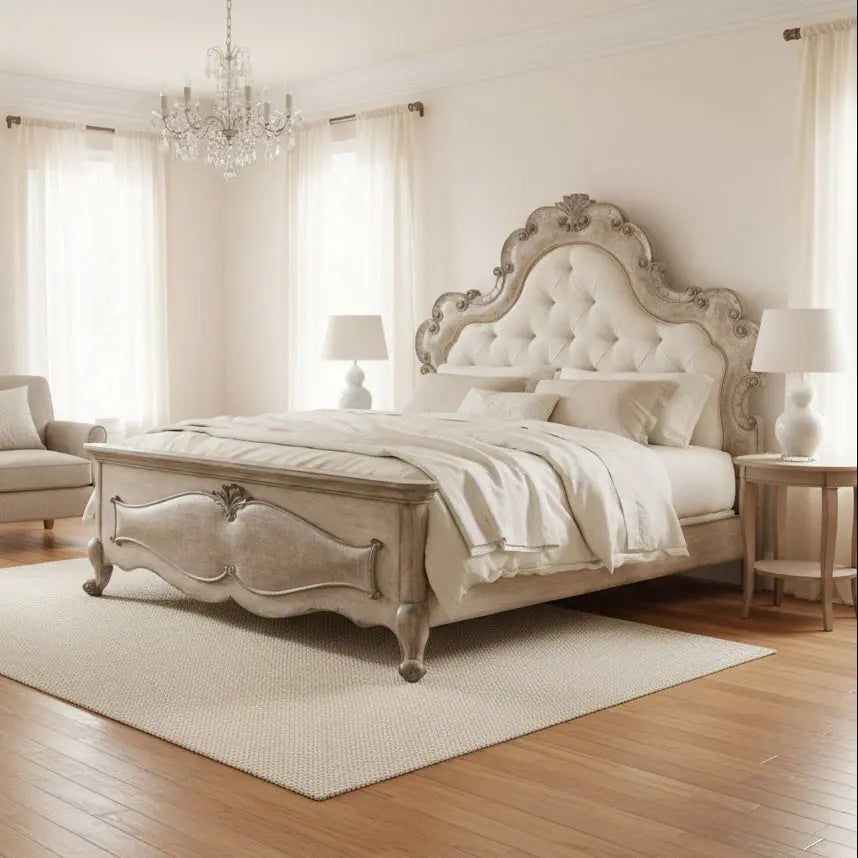 King Upholstered Panel Bed-Chatelet Beds| Hooker