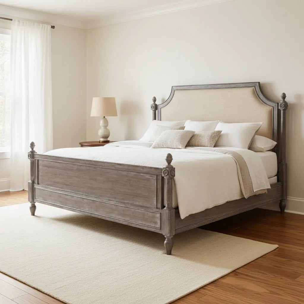 KING UPHOLSTERED POSTER BED Beds| Hooker