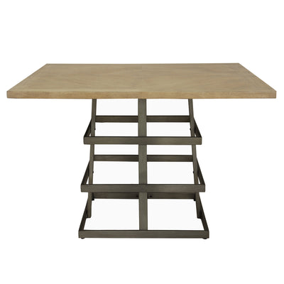 Square Metal Strap Dining Table (6629789827168)