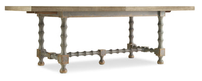 84in Trestle Table w/ 2-18in Leaves-Natural/Gray - Al Rugaib Furniture (4688794288224)