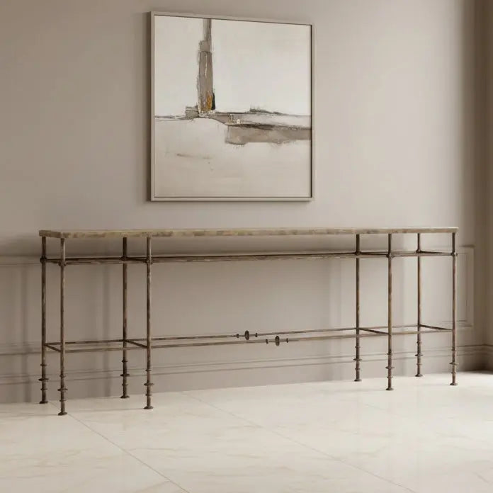 La Grange St James Metal and Stone Console Consoles & Sideboards| Hooker
