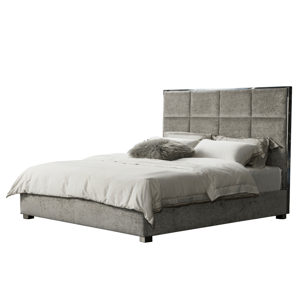 LA Grey Bed Beds| Roots Furniture