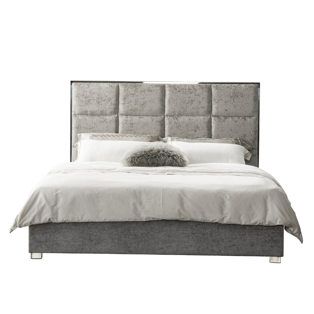 LA Grey Bed Beds| Roots Furniture