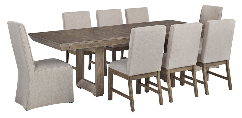 Langford Dining table Set with Free Rug - Al Rugaib Furniture